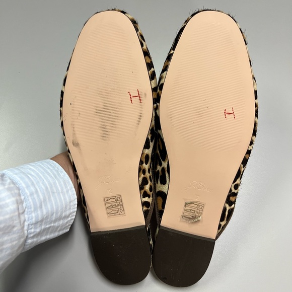 J. Crew Calf hair Zoe Leopard Ballet Flats Slip on Size 12 - Picture 9 of 9